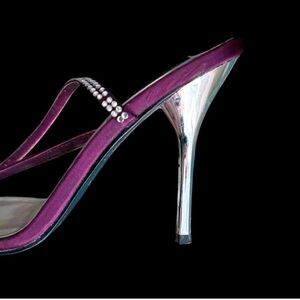 Chic Purple Heels with Rhinestone Accents